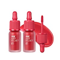 Tinta De Labios Ink Airy Velvet N°1 Hotspot Red Peripera 2 Unidades